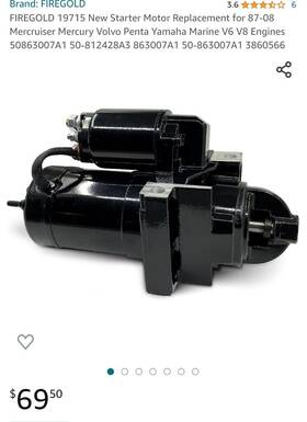 Fg-mia161 Mercury Firegold 19715 New Starter Motor Replacement For 87-08 Mercruiser Volvo