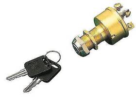420351-1 Sea-dog Marine Boat Motor 3 Position Brass Ignition Key Switch Magneto Style
