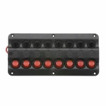 Seachoice 12341 Led 12V 8-SWITCH Distribution Panel Molded Black Plastic .... Fixed Price $94.05.