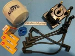 Mercruiser 3.0 Tune Up Kit Oil Filter Wires Cap Rotor Spark Plugs. Fixed Price $99.49.