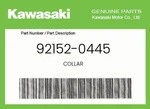 Kawasaki Genuine Collar 92152-0445. Fixed Price $6.01.