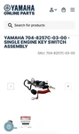 Key Lock - Yamaha Panel, Main Switch Assembly For Boat. Fixed Price $72.06.