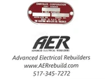 Chrysler Auto-lite Red 6 Volt Starter Id Tag Nameplate Autolite Stamped. Fixed Price $45.00.