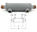 New Seakamp 25134 Oil Cooler 2" X 5" 1-1/4" Hose 3/8" Npt. Fixed Price $154.26.