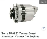 Sierra 18-6927 Yanmar Diesel Alternator Gm Engines. Fixed Price $149.00.