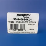 New Mercury Mercruiser Quicksilver Oem Part # 35-840634K01 Oil Filter- Racing. Fixed Price $114.12.