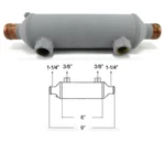 New Seakamp 26134 Marine Transmission Oil Cooler X 1-1/4" 3/8" 9" Oal. Fixed Price $159.26.