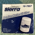 New Sierra Outboard Oil Filter 18-7897 Replaces Johnson Evinrude 778887, 5033919. Fixed Price $15.00.