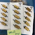 25PC Lot Dale Series Wirewound Resistor, RH-25, 200 Ohm, 1% Watt. Fixed Price $26.00.