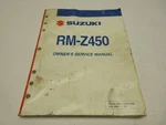 Suzuki RM-Z450 Owners Service Manual 99011-35G52-03A. Fixed Price $20.66.