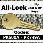 All Lock Boat Storage Compartment Key Cut Your Code PK500A - PK749A. Fixed Price $6.99.