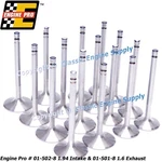 Engine Pro Sb Chevy Stainless Steel Intake & Exhaust Valves 1.94 1.6 4.910. Fixed Price $123.04.