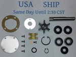 Rebuild Kit For Westerbeke Raw Sea Water Pump 32617 Johnson With Shaft 01-45069. Fixed Price $105.45.