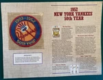 Original Vintage New York Yankee Commemorative 50TH Year Patch 1903 To 1952 Wow. Fixed Price $22.00.
