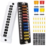 12 Way Blade Fuse Block With Negative Bus Atc/ato Waterproof Marine Automotive. Fixed Price $36.99.