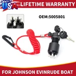 Ignition Switch Key W/ Lanyard For Johnson Omc Brp Evinrude 1996-UP Boat 5005801. Fixed Price $23.94.