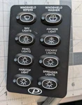Pursuit Boats Vertical Multi Function 8 Position Helm Switch Panel. Fixed Price $71.16.