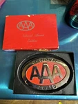 Nos Aaa National Award Grille Badge Bumper Topper Sign Emblem Accessory In Box. Fixed Price $125.00.