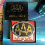 Nos Aaa National Award Grille Badge Bumper Topper Sign Emblem Accessory In Box. Fixed Price $125.00.