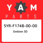 5YR-F174B-00-00 Yamaha Emblem 3D 5YRF174B0000, New Genuine Oem Part. Fixed Price $47.64.