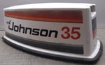 Top Cowl Hood Engine Cover -1979 Johnson Seahorse 35HP Model# 35AL79A Pn 389418. Fixed Price $165.89.