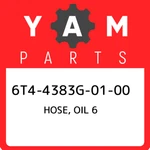 6T4-4383G-01-00 Yamaha Hose, Oil 6T44383G0100, New Genuine Oem Part. Fixed Price $292.43.