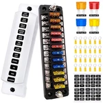 12 Way Blade Fuse Block With Negative Bus Atc/ato Waterproof Marine Automotive. Fixed Price $30.52.