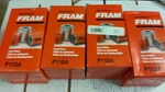 P1104 Fram Fuel Filters Nib. Fixed Price $39.99.