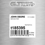 T185395 Deflector Fits John Deere (surplus Open Box). Fixed Price $140.56.